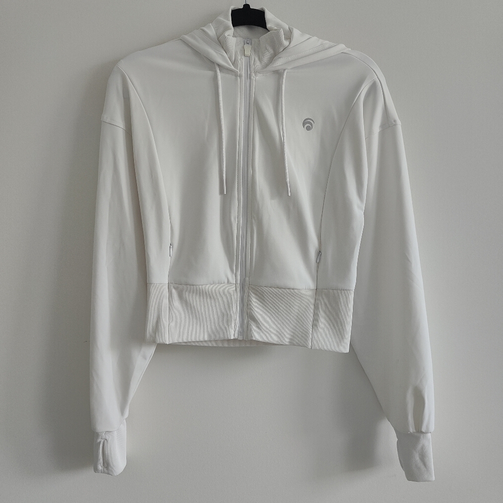 Oceans Apart Tara White Cropped Hoodie Size XS